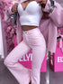 FLARED džinsa bikses "PURE PINK" 9505-9A