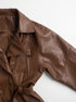 Ādas imitācijas jaka "HAZELNUT" S-6209 - CHOCO
