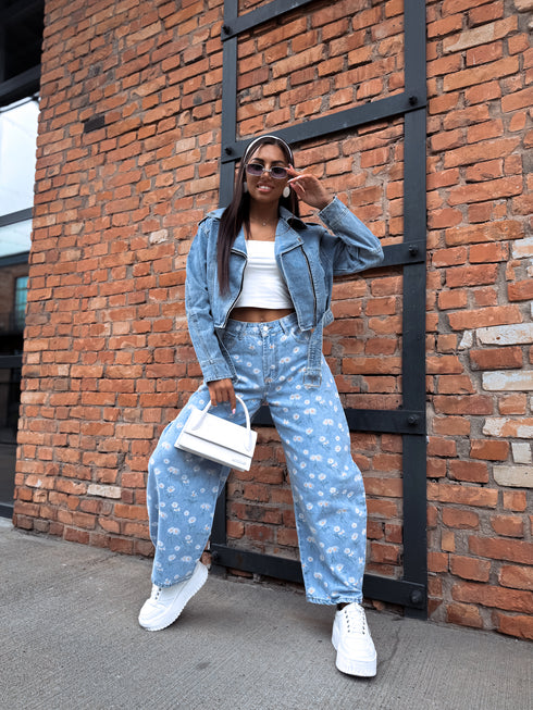 Džinsa bikses "DAISY MEADOW" P10685 - ZILAS