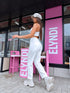 Mom fit džinsa bikses "WHITE HARMONY" HM8650-2