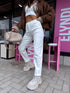 Mom fit džinsa bikses "WHITE HARMONY" HM8650-2