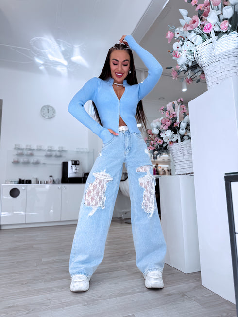 Džinsa bikses "LACE P10027" - ZILAS