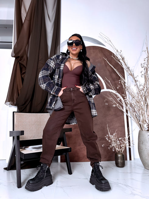 BALOON džinsai "PRISE H885-13" - CHOCO