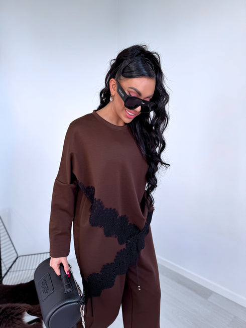 Komplekts "CONTRAST LACE" 25036 - CHOCO