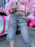 Denim shorts "MONEY LINE" MG-1026 - GRAY