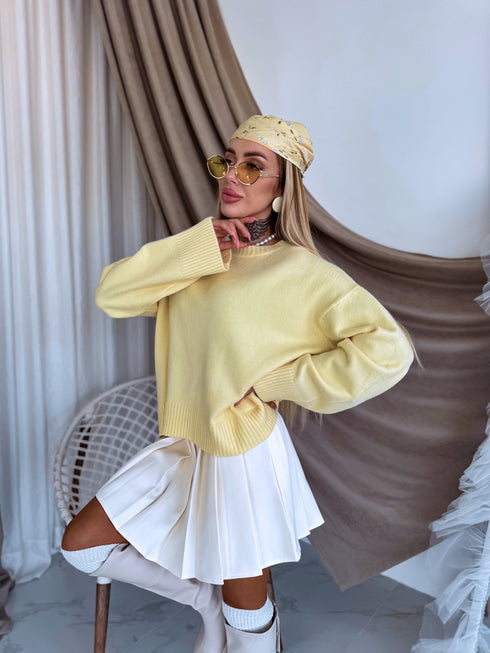 Knitted Sweater "HURRICANE PL-4950" – Yellow