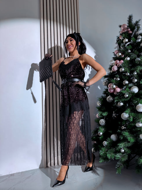 Fliter dress "FIRE PLACE 51603" - choco