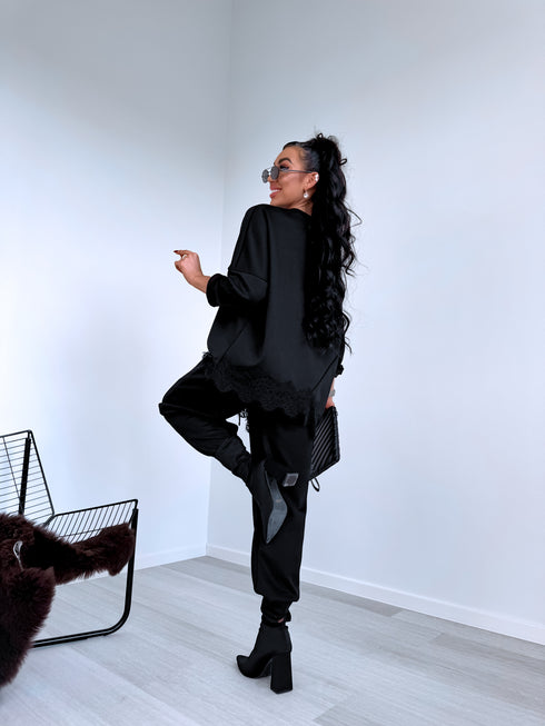 Komplekts "CONTRAST LACE" 25036 - MELNS