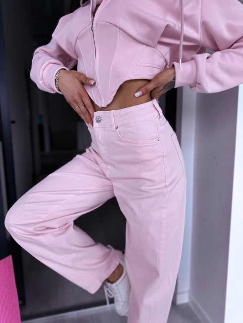 Baggy džinsa bikses "PINK BUBBLE" 9515-1-9