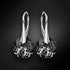 Silver earrings "Marianna (Silver Night)" with Swarovski™ crystals