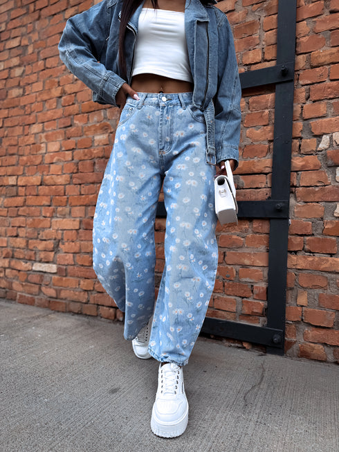 Džinsa bikses "DAISY MEADOW" P10685 - ZILAS