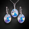 Silver set "Reflection (Aurore Boreale)" with Swarovski™ crystals