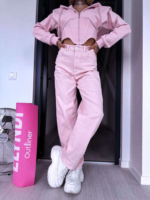 Baggy džinsa bikses "PINK BUBBLE" 9515-1-9