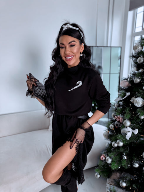 Adīta kleita "Christmas Beats A18839" - MELNA