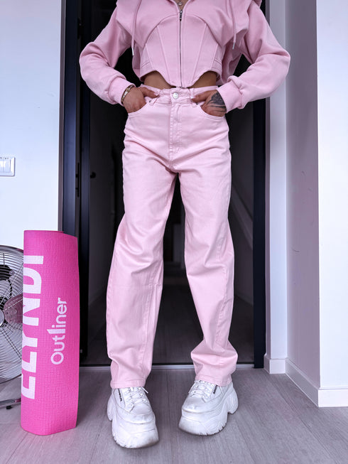Baggy džinsa bikses "PINK BUBBLE" 9515-1-9