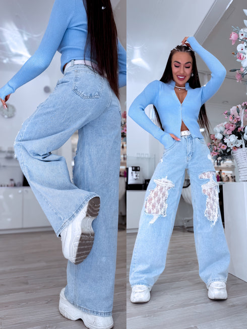 Džinsa bikses "LACE P10027" - ZILAS