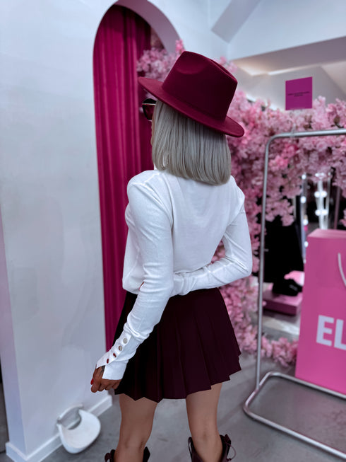 Bītlene ar spiedpogām "GIRLS CLUB W2601" - BALTA