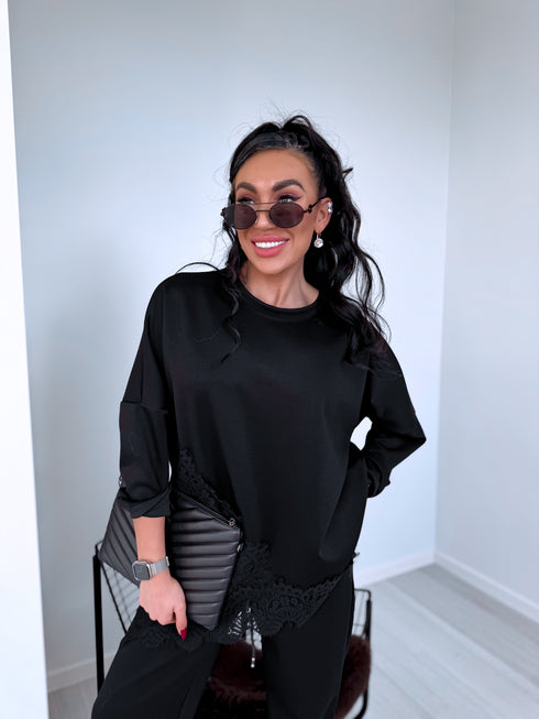 Komplekts "CONTRAST LACE" 25036 - MELNS