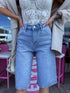 Denim shorts "MONEY LINE" MG-1025 - LIGHT BLUE