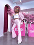FLARED džinsa bikses "PURE PINK" 9505-9A