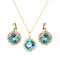 Komplekts "Apžilbinošs Spīdums III (Aqua)" ar Swarovski™ kristāliem