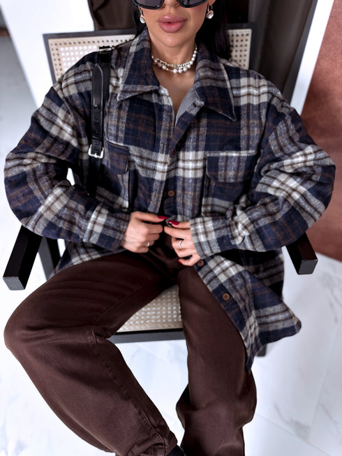 "REPUBLIC DM2437" rūtots krekls - BLUE