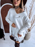 PLUS SIZE sweater "AGAIN 10588" - white