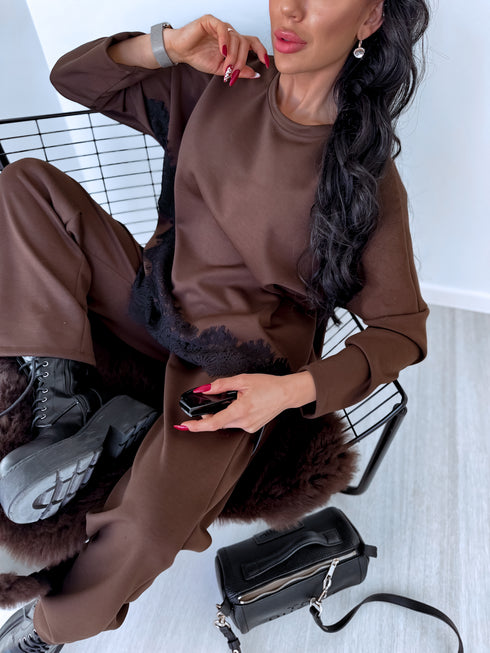 Комплект "CONTRAST LACE" 25036 - CHOCO