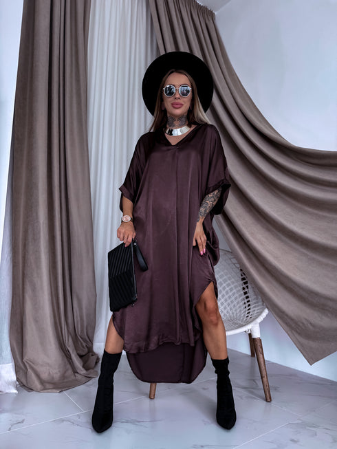 Вискозное платье "CASINO 05" - шоколадное