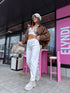 Mom fit džinsa bikses "WHITE HARMONY" HM8650-2