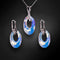 Silver set "Helios (Aurore Boreale)" with Swarovski™ crystals