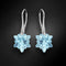Sudraba auskari "Edelveiss (Aquamarine)" ar Swarovski™ kristāliem