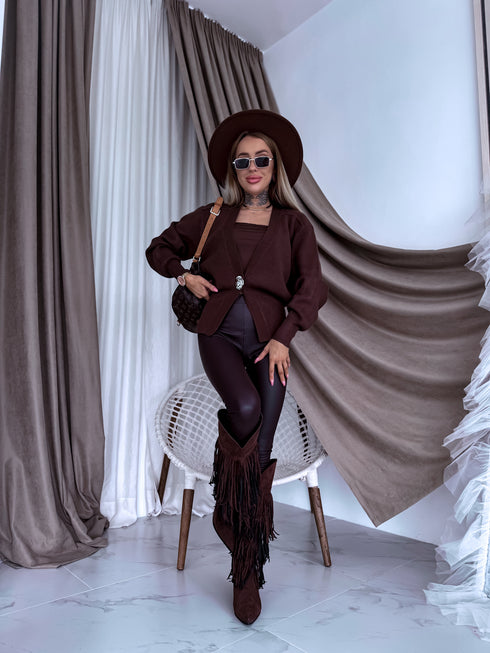 Вязаный джемпер "VANILLA PULSE TL225" - CHOCO