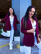 Burgundy, ONE SIZE jacket + burgundy top