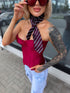 Corset "PROVOCATION ST12071" - BURGUNDY