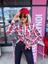Striped shirt "BROOKS" 4596 - RED WITH BLUE