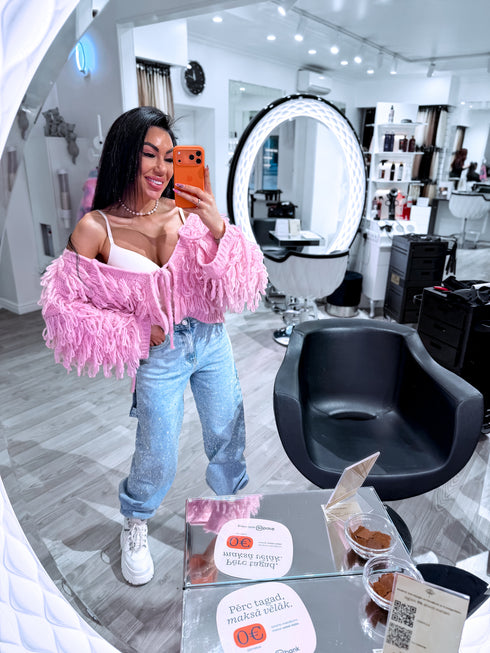 Adīta jaka "SPECIAL ONE 31127" - maigi rozā