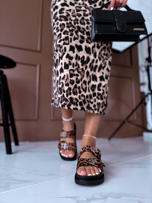 Slippers "JASMINE 462" - leopard