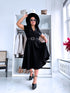 BLACK dress + belt "FUTURISTIC"