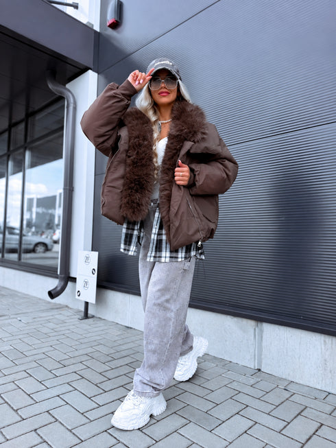 Pufīga virsjaka "ALPINE TR50233" - CHOCO