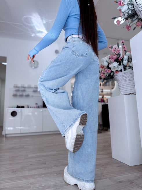 Džinsa bikses "LACE P10027" - ZILAS