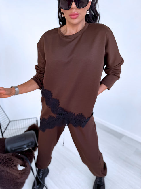 Комплект "CONTRAST LACE" 25036 - CHOCO