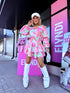 "SPRING BEAUTY" shorts suit + belt - multicolored tones