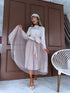 "VIOLA 3212" set - dress + jumper - LIGHT BEIGE