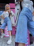 Denim shorts "MONEY LINE" MG-1025 - LIGHT BLUE