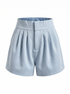Fabric shorts "PASTEL VIBE" 60231 - LIGHT BLUE