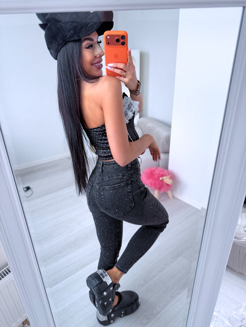 Jeans "CRISTELLE" T5001-5 - DARK GRAY