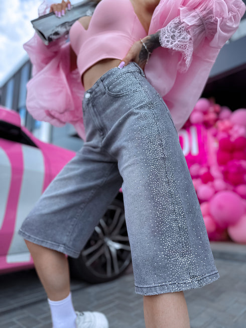 Denim shorts "MONEY LINE" MG-1026 - GRAY