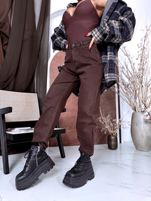 BALOON džinsai "PRISE H885-13" - CHOCO