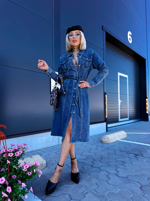 Džinsa kleita "DENIM SYSTEM" HM6695 - ZILA